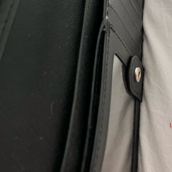 Kate Spade | Pink & Black Spencer Slim Bifold Leather Wallet - Picture 7 of 10